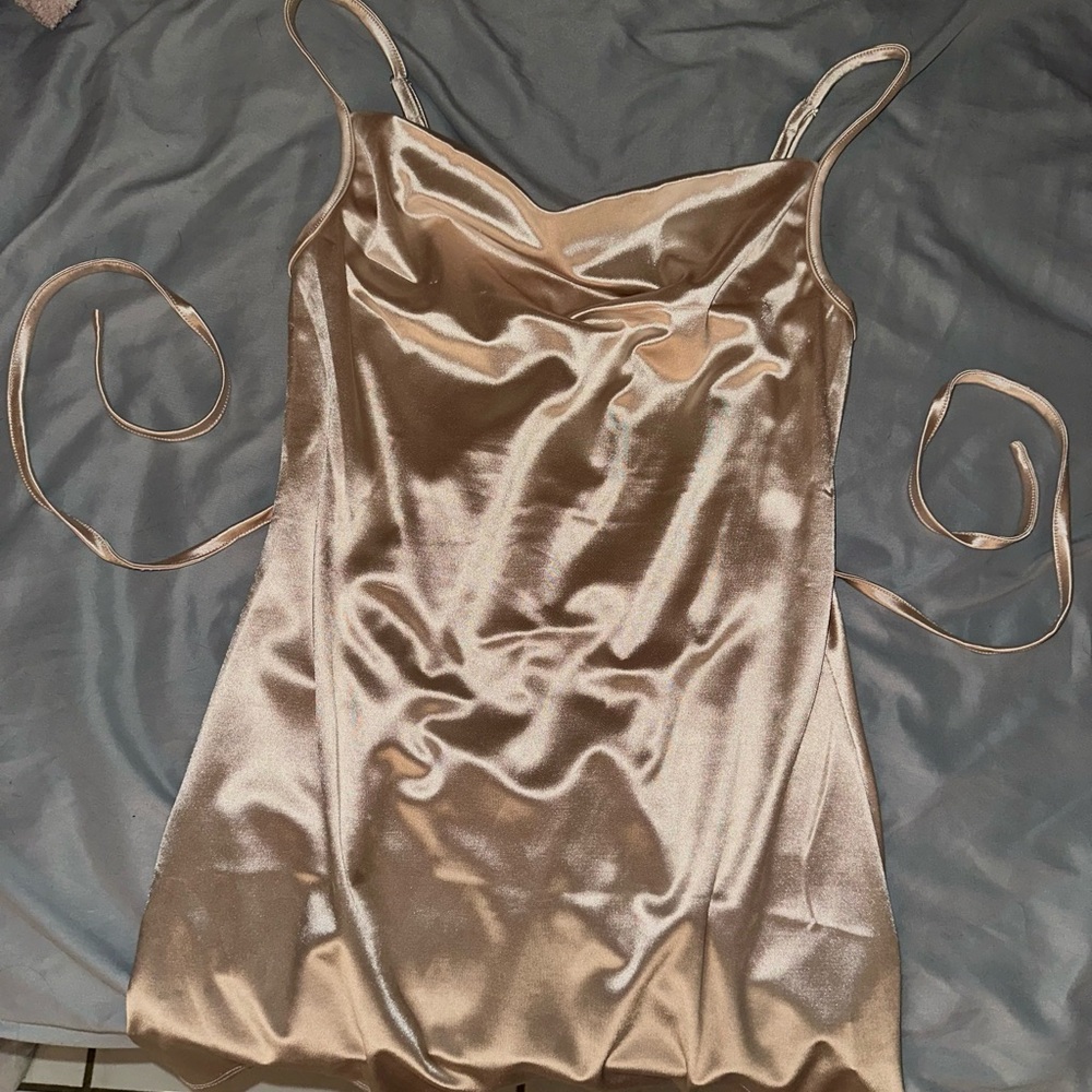 Cream silky dress